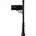 Grandoldgarden E1 Economy Mailbox System with Fluted Base & Ball Finial Black GR2642743